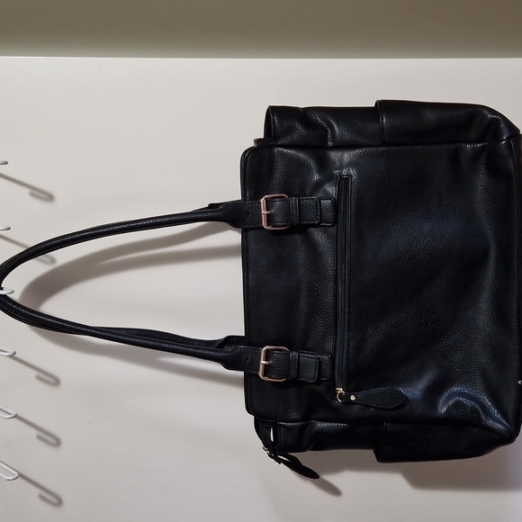 Black leather tote bag - Picture 2 of 10